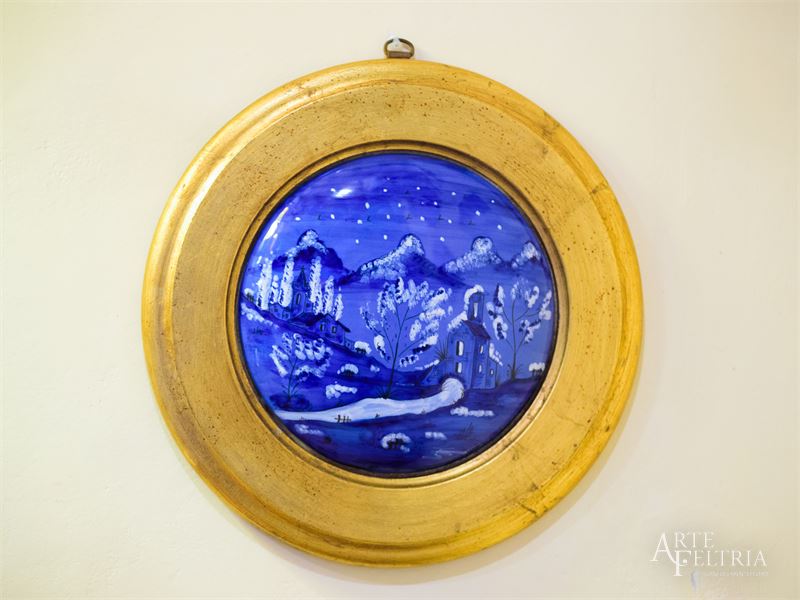 Tondo con cornice dorata