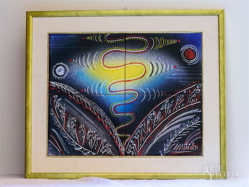 Pannello in maiolica, 