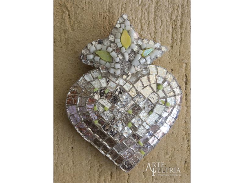 Sacro Cuore grande color argento