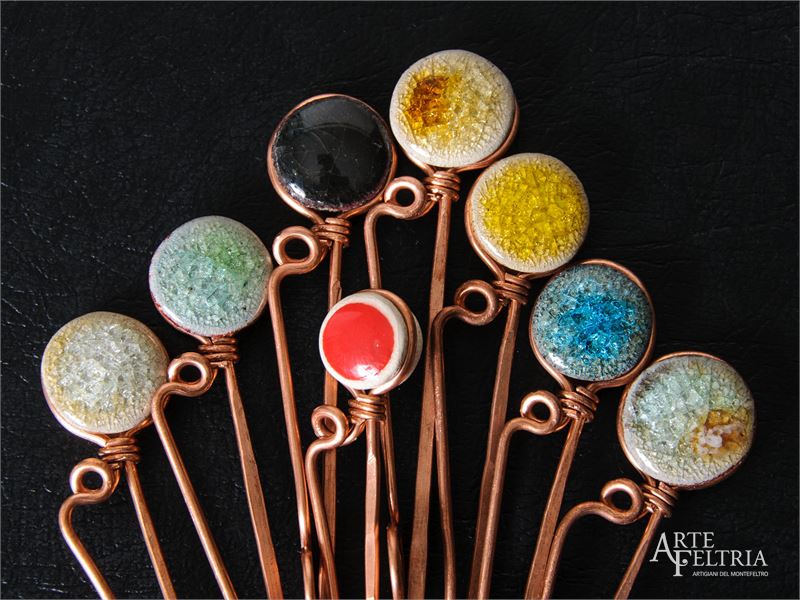 Segnalibro in ceramica e rame